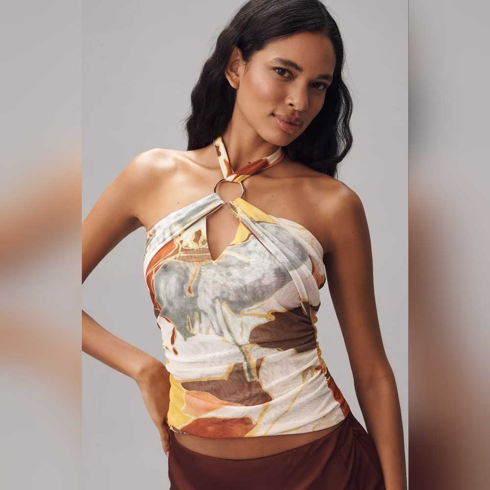 Sarah Hann Mesh Halter Top (NWT) XL